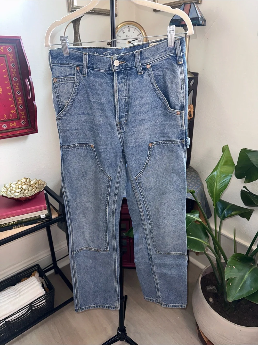 We The Free Relaxed Light Blue Carpenter Jeans - Picture 1 of 5